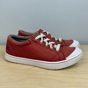 Mozo Women’s Size 7.0 The Maven Red Canvas Low Top Slip Resistant Work Shoes